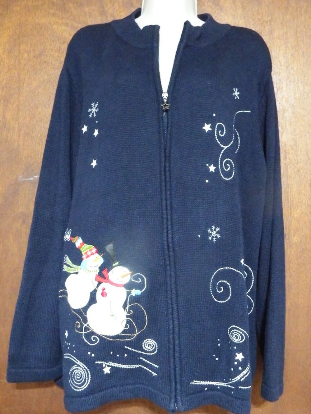 Christmas women's sweater, Navy, Size 3X by cjbanks